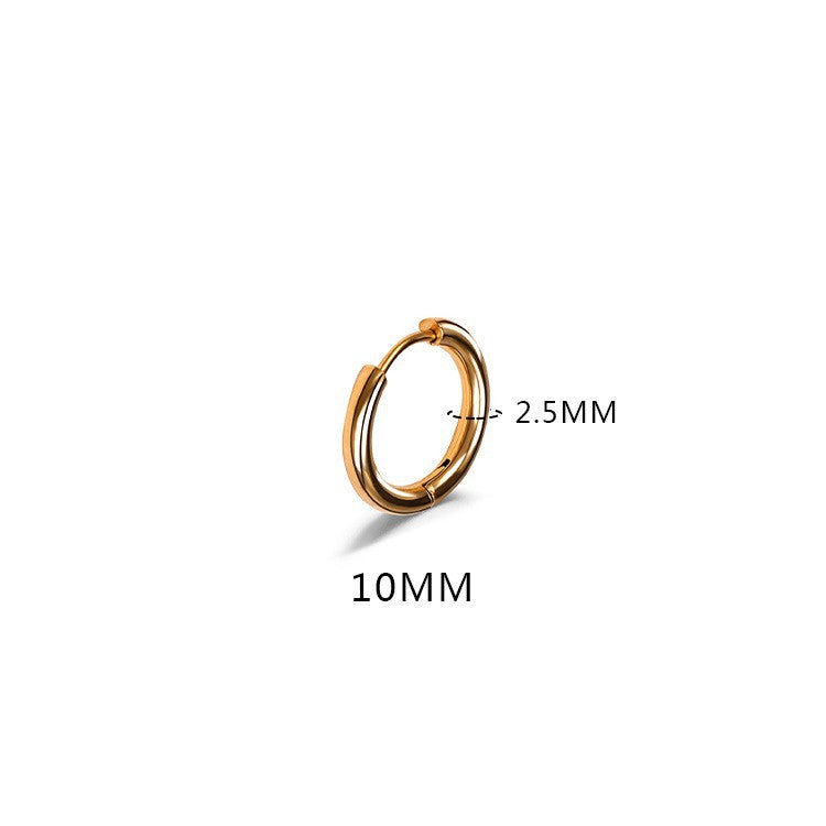Round shape stainless steel stud gold