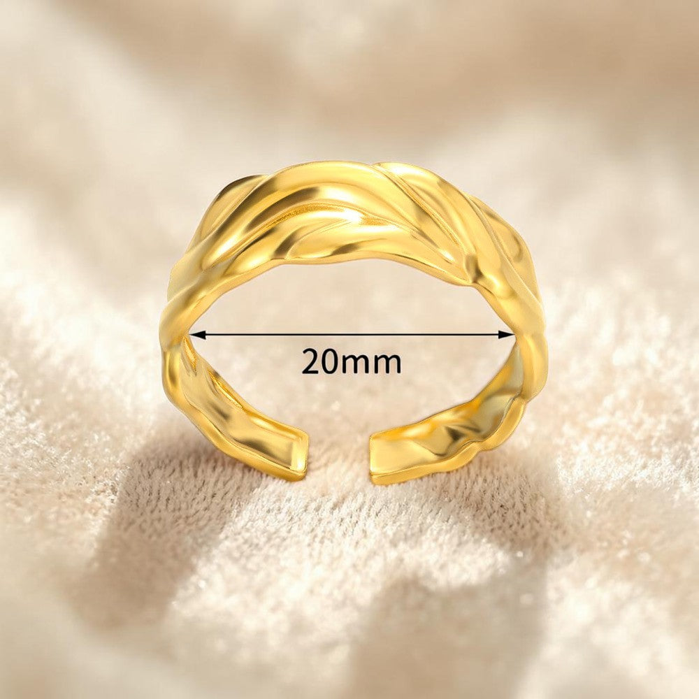 Simple Style 304 Stainless Steel Elegant Finger Ring Adjustable