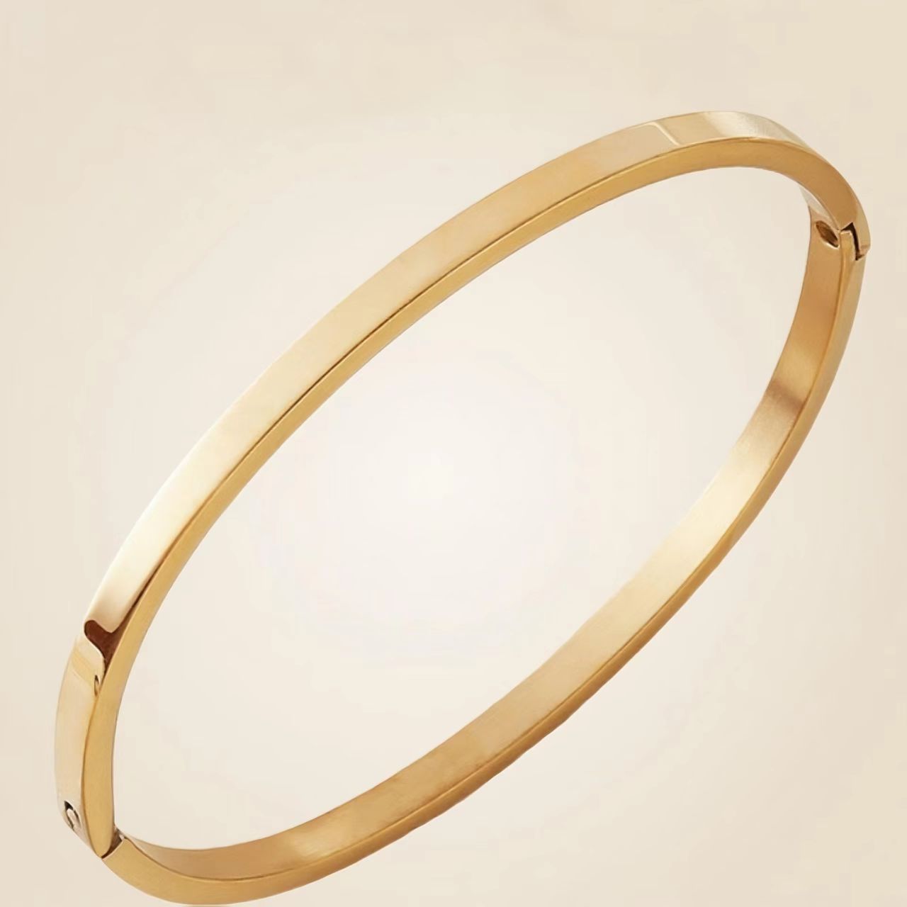 Smooth Buckle Bracelet 4mm Wide 304 Stainless Steel Bracelet