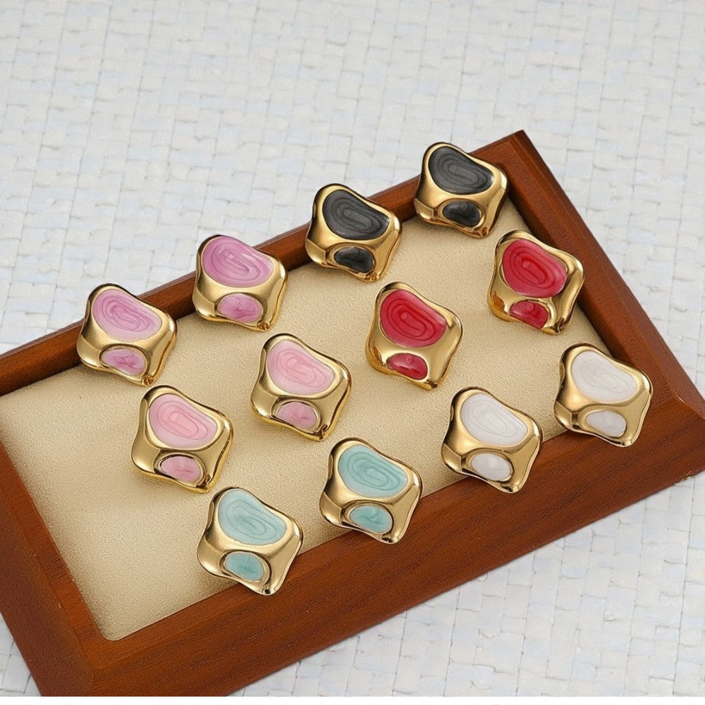 Fashionable Hollow 304 Stainless steel earring any color