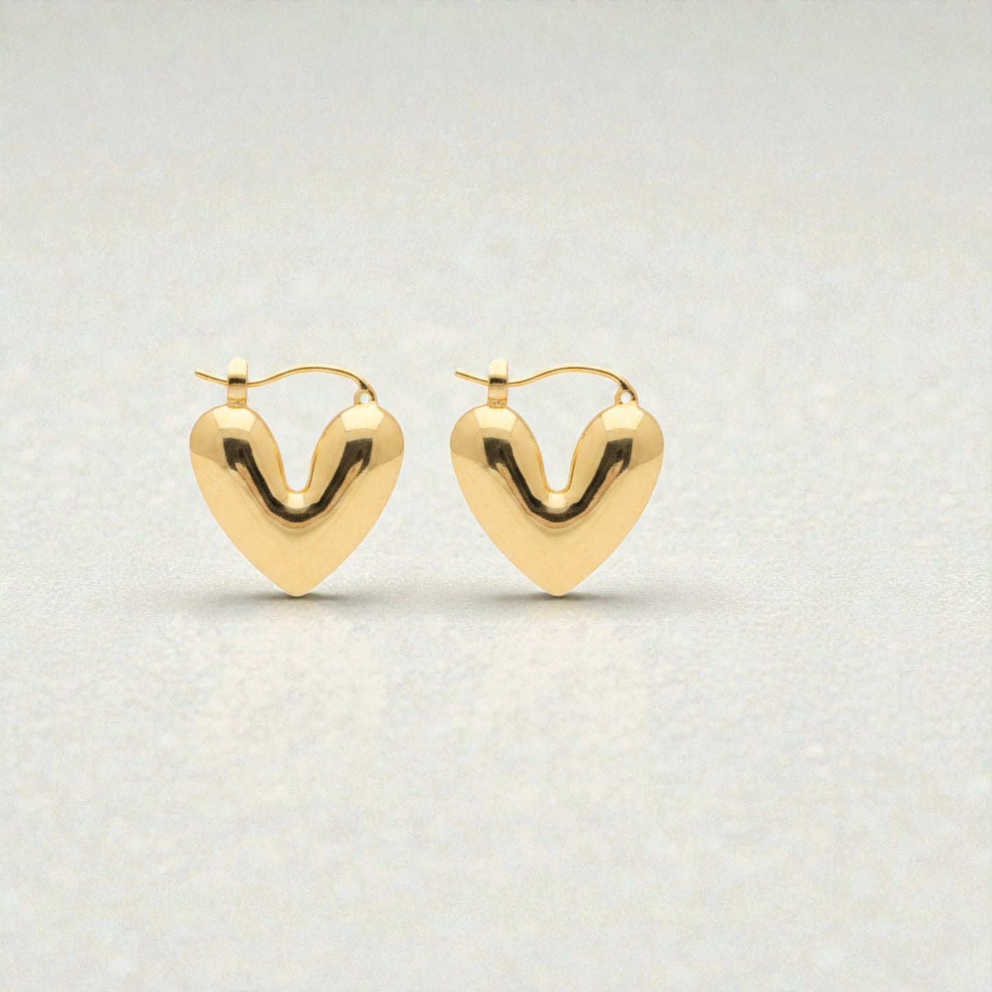 Heart shape 304 Stainless steel 18k Gold plated earrings
