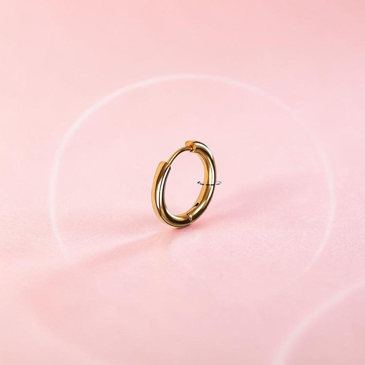 Round shape stainless steel stud gold