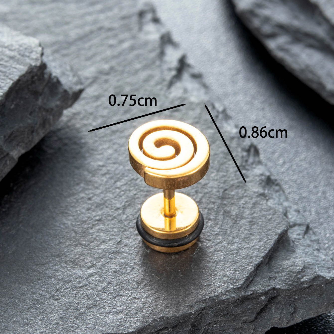 Spiral shape stainless steel stud