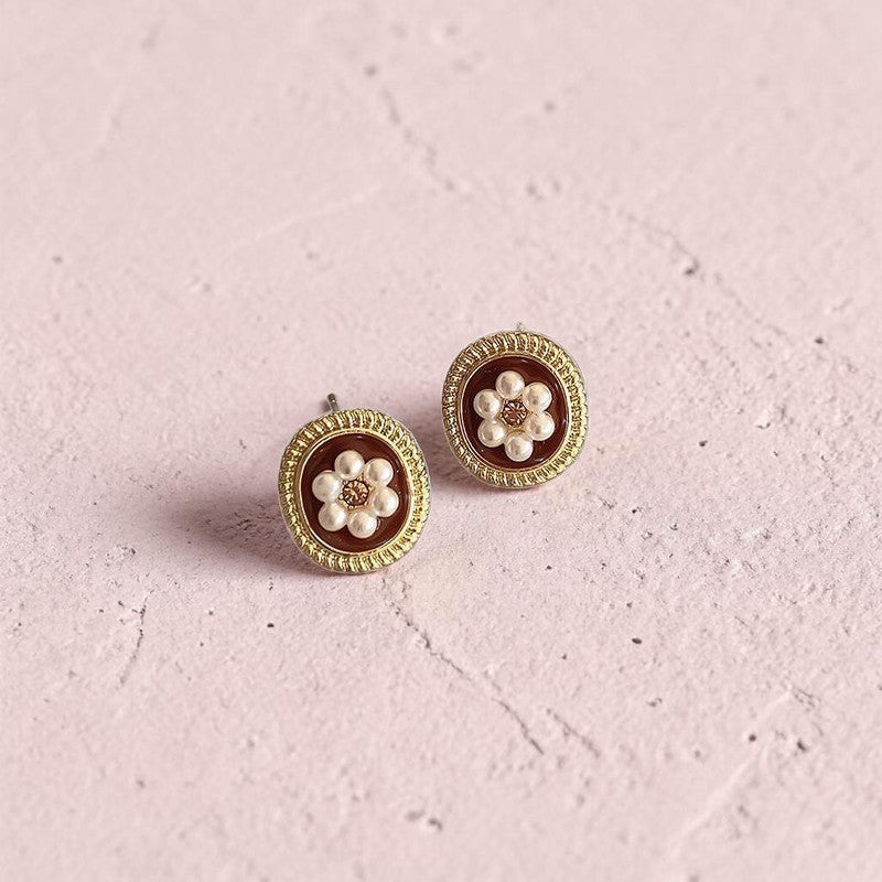 Flower design 304 Stainless steel earrings