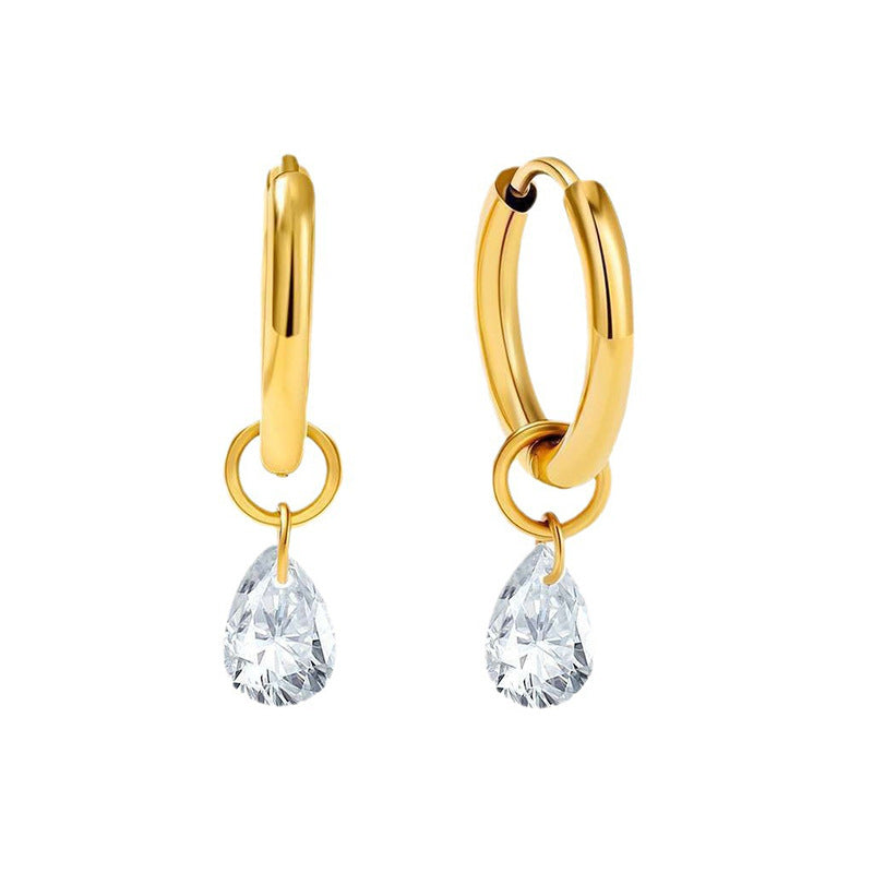 Ring drop 304 Stainless steel earrings