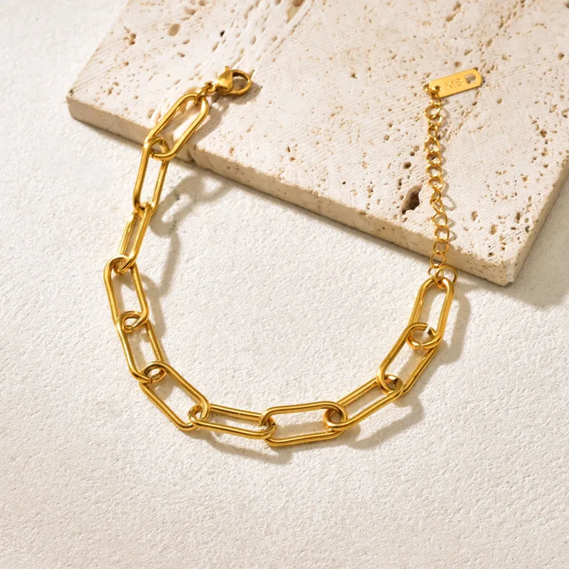 Simple Style 304 Stainless Steel Gold Plated Bracelet