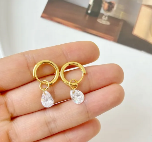 Ring drop 304 Stainless steel earrings