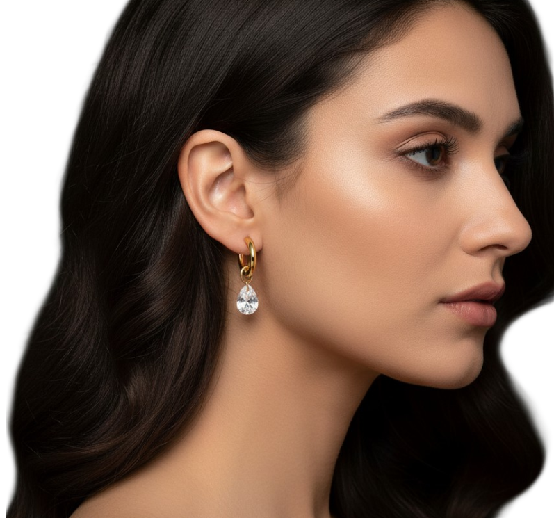 Ring drop 304 Stainless steel earrings