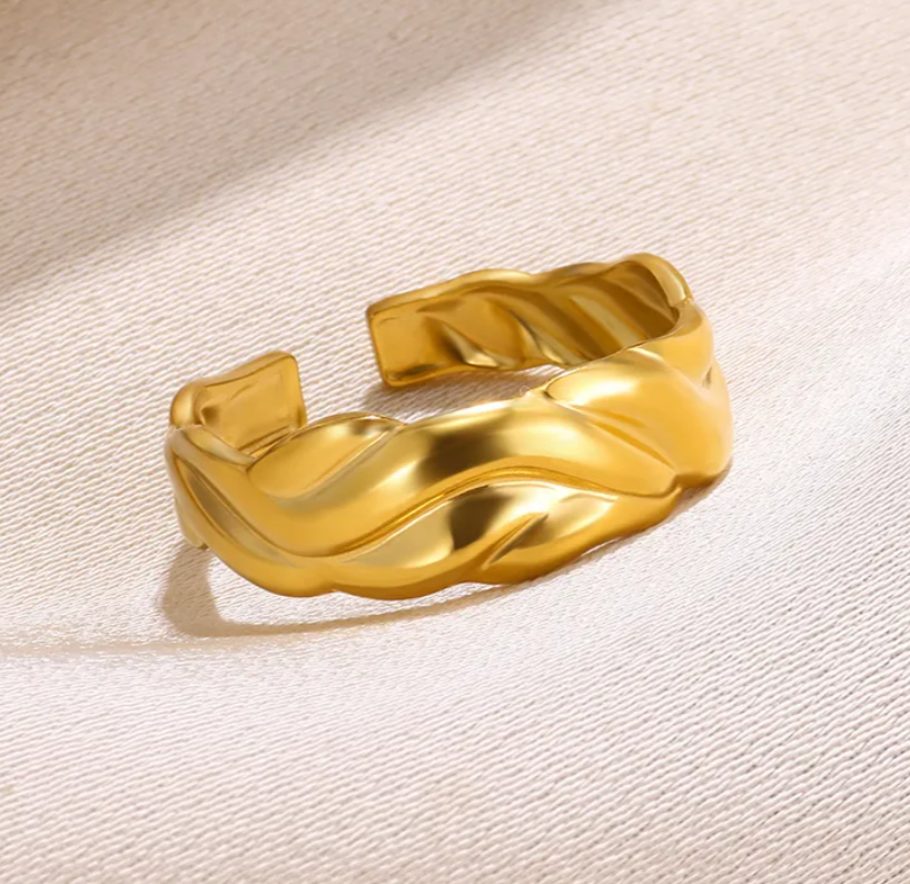 Simple Style 304 Stainless Steel Elegant Finger Ring Adjustable